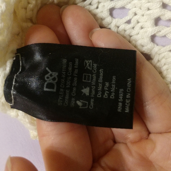 Cream Crocheted Beanie - Picture 4 of 4